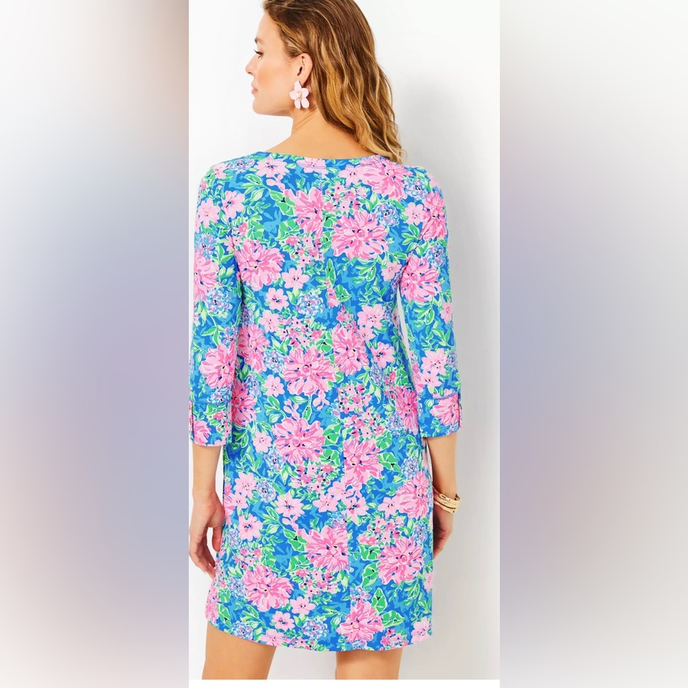 Lilly Pulitzer Blue & Pink Floral Shift Dress - Picture 2 of 3